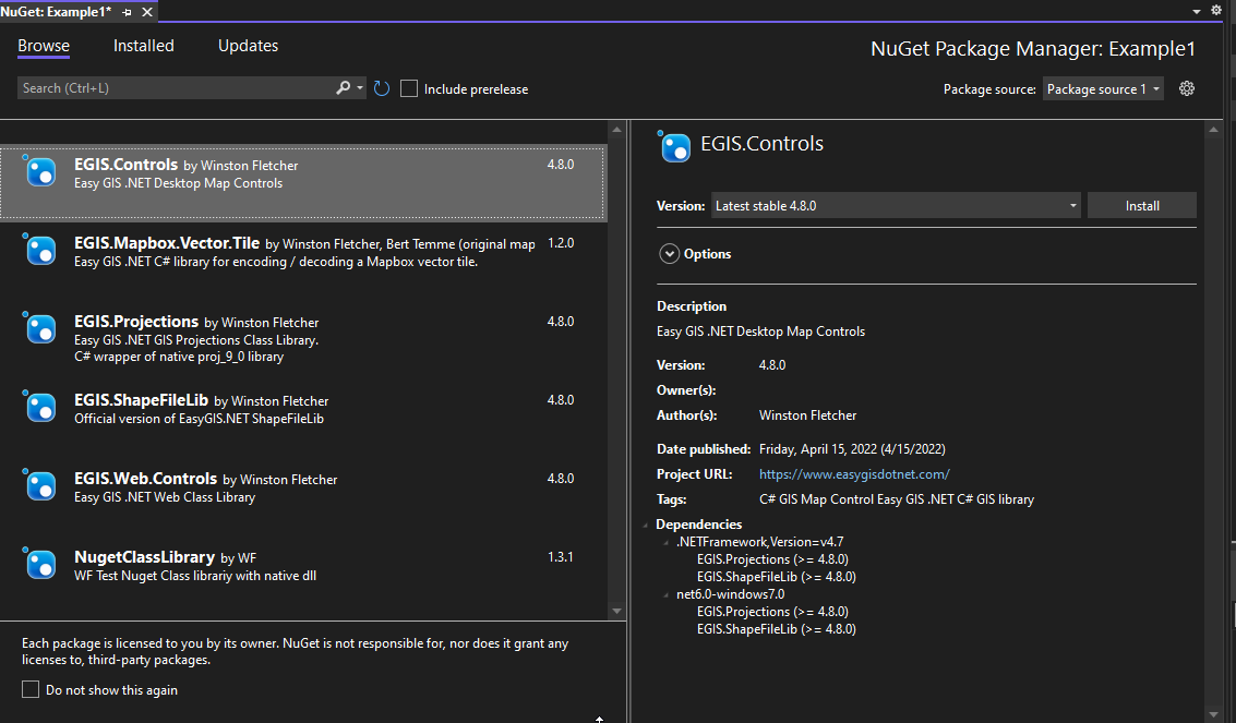 add NuGet Package 1